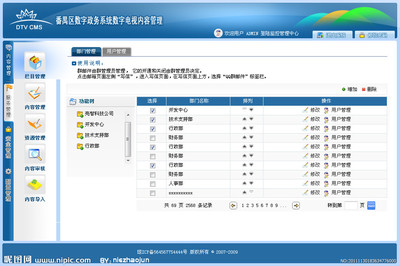 CMS后台管理系统页面图片
